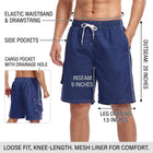 Adoretex Men's 20-inch Length Fast Drying Polyester Swim Trunk (M0001)