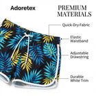 Adoretex Women's Tropical Printed Quick-Dry Board Shorts - 5