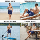 Adoretex Men's 20-inch Length Fast Drying Polyester Swim Trunk (M0001)