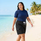 Adoretex Women's Plus Size Solid Swim Board Shorts (FB007P)