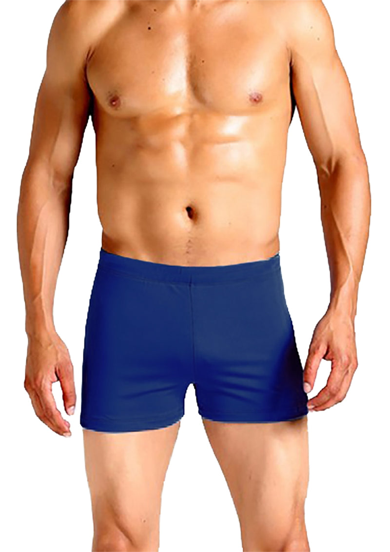 Adoretex Men's Polyester Solid Square Leg Swimsuit (MS002)