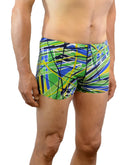 Adoretex Men's Printed Swim Brief Square Leg Shorts Swimsuit (MS004)