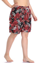Adoretex Women's Plus Size Fern Garden Quick Dry Board and Water Shorts (FPB007P)