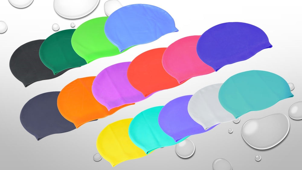 Unisex Silicone Swim Cap - 100% Waterproof Swimming Hat For Women, Men & Youth