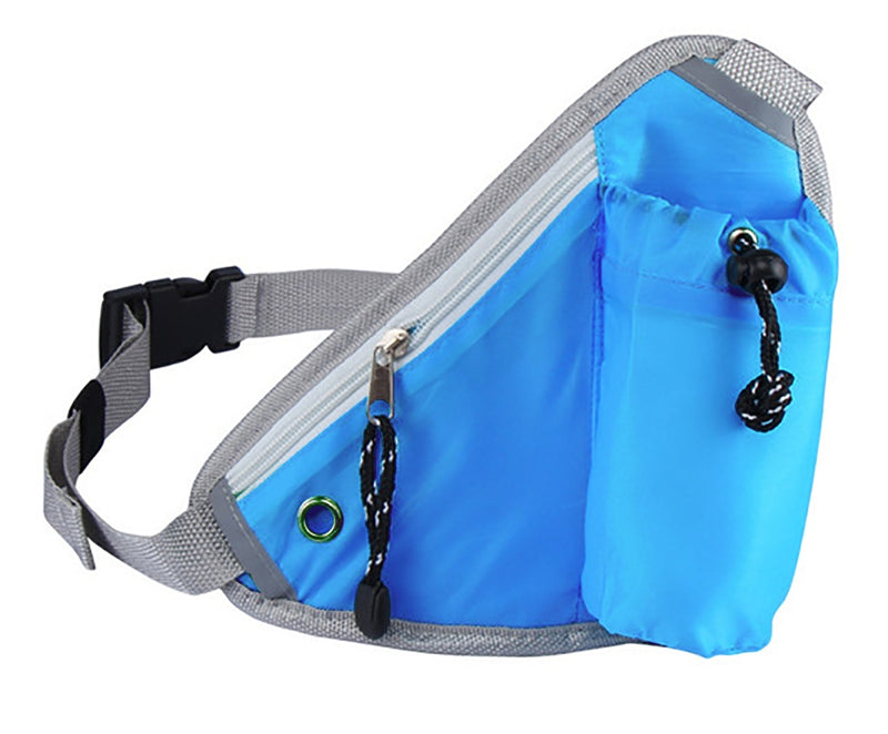 Tri Waist Pack Shoulder Bag with Water Bottle Holder(SP-24) - Blue