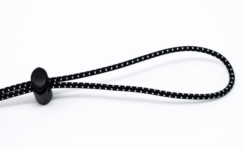 Bungee Cord Strap Kit for Swim Goggle (2-pack), Adjustable Replacement Swim Goggle Straps with Cord Lock Clamp Black/White / One Size / BS-001