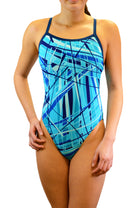 Adoretex Girl's/Women's Pro One Piece Thin Strap Athletic Swimsuit (FN031)
